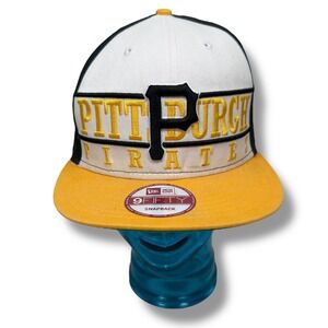 New Era 9FIFTY Pittsburgh Pirates Baseball Cap Men's Snapback Hat Retro White